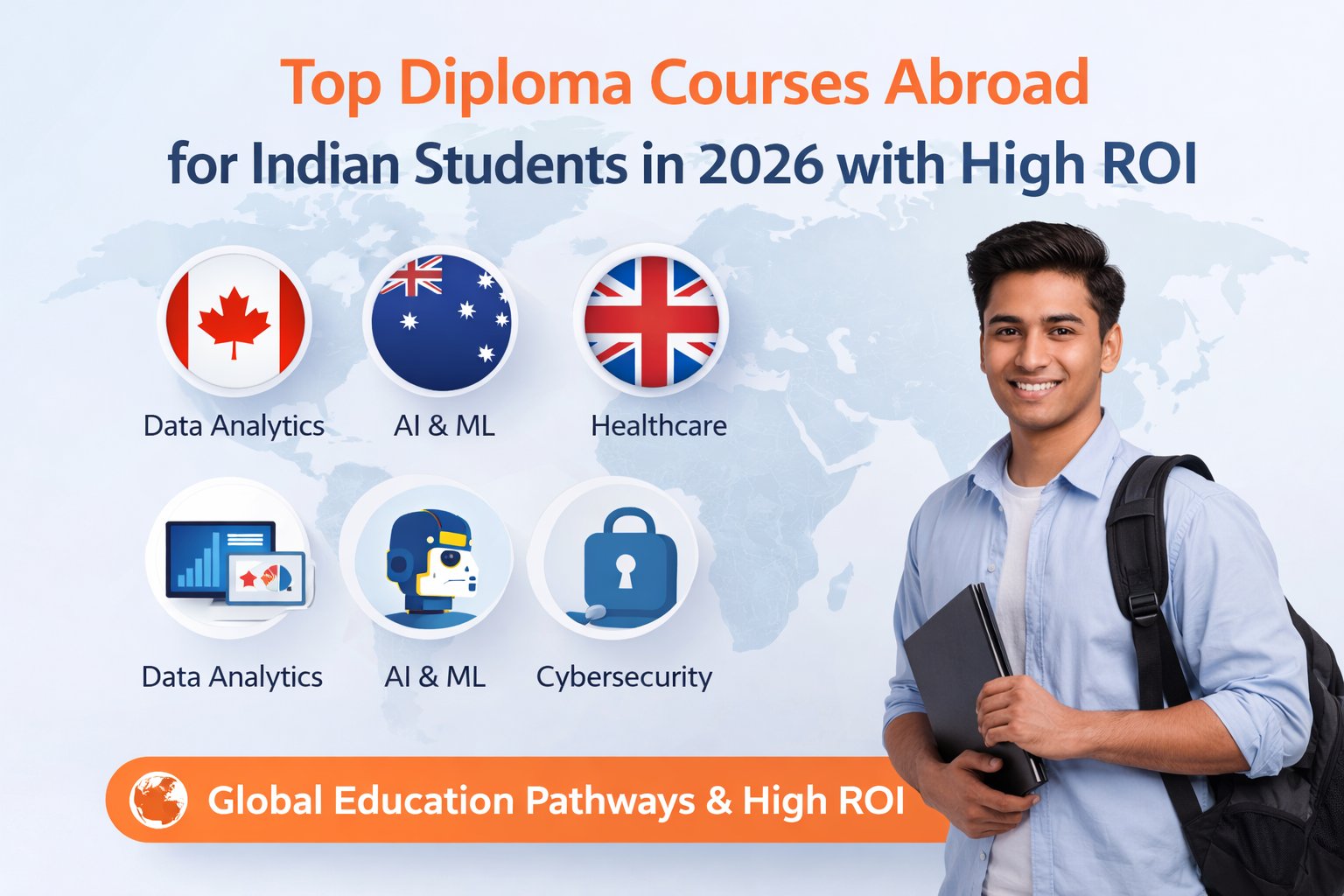 Top Diploma Courses Abroad for Indian Students in 2026 with High ROI